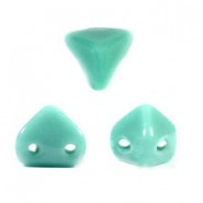 Les perles par Puca® Super-kheops Perlen Opaque Green Turquoise 63130